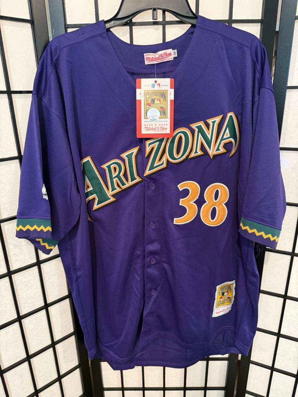 NWT Mitchell & Ness Curt Schilling Arizona Diamondbacks Jersey Purple Sz 48